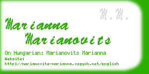 marianna marianovits business card